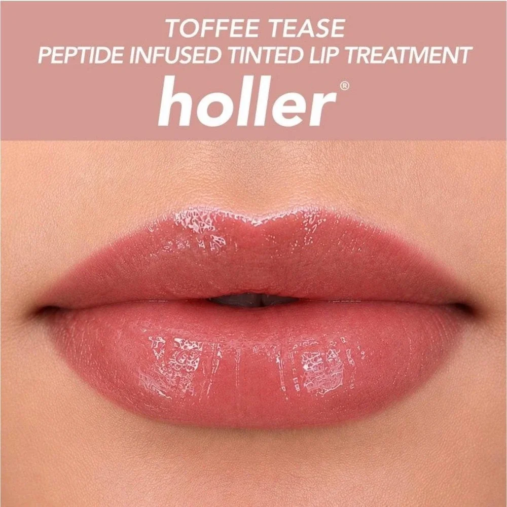 Holler Peptide Plump Up Tinted Lip Treatment Toffee Tease Ghost Keychain 10ml